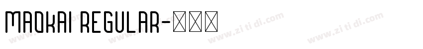 Maokai Regular字体转换